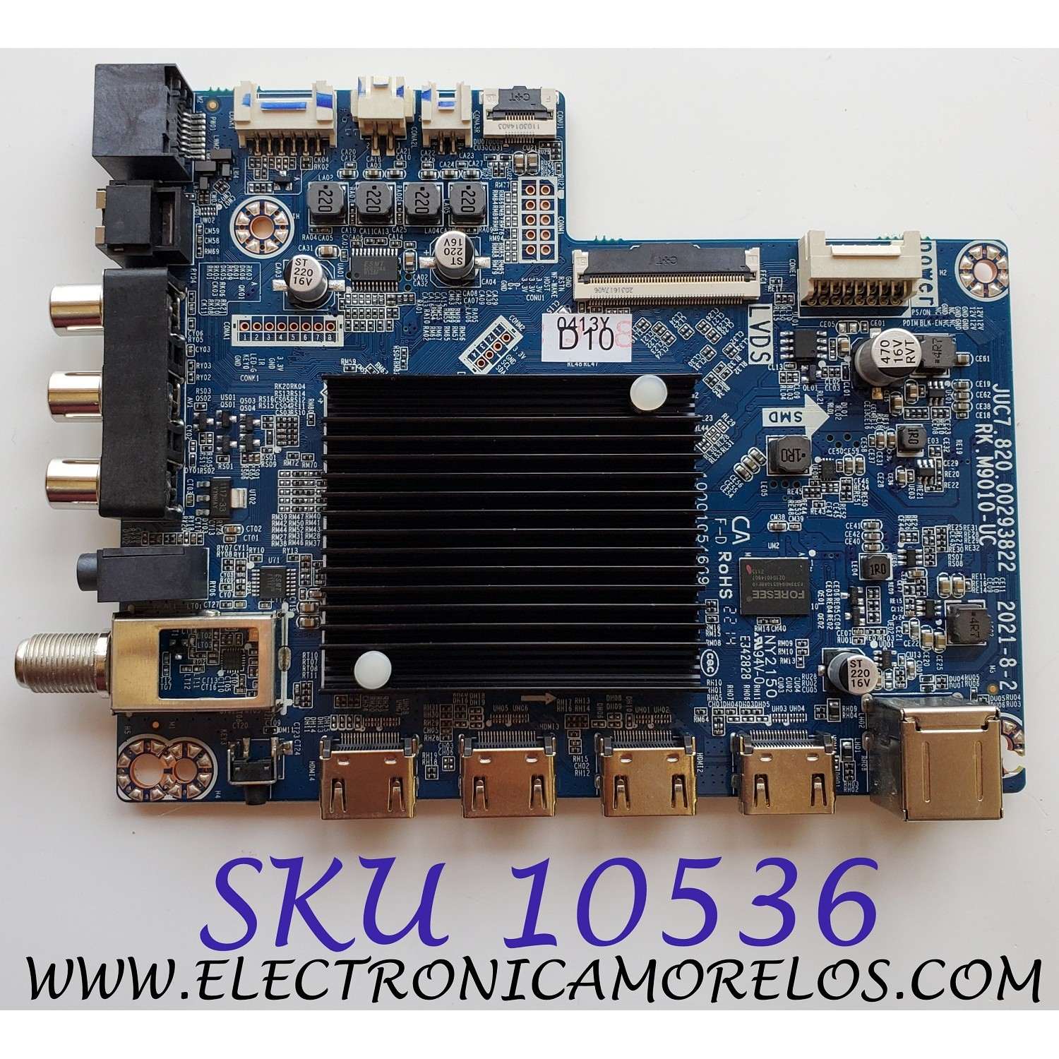 MAIN PARA TV ATVIO  ((NUEVA)) JUC7.820.00293822 / 003LP245633A0 / 31E21K8M010490 / 31J21K8M / 31D21K8M / 31H21K8M / 31A21K8B / RK.M9010-UC / DISPLAY hf500qub-f20 /  MODELO ARK5017ILED / PANEL C500Y19-5C / PARA MAS DETALLES REVISA NUESTRA DESCRIPCIÓN	